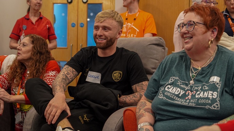 Other image for Barnsley footballers visit hospice